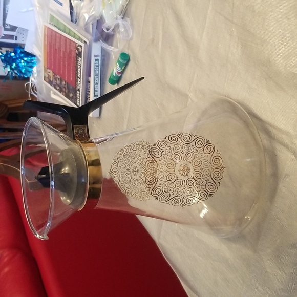 XP⚡Vintage Geni Corning Glass Gold MCM Atomic 24 ounce Carafe - Picture 4 of 4